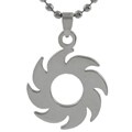 Stainless Steel Polished Sun Necklace