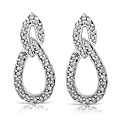 14k White Gold 1/4ct TDW Round Diamond Earrings