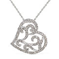14k Gold 3/8ct TDW Diamond Heart Pendant Necklace