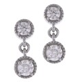 18k White Gold 3/4ct TDW Diamond Bezel Earrings