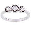 18k White Gold 1/2ct TDW 3-stone Diamond Ring