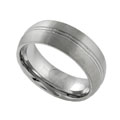 Tungsten Carbide Brushed Finish Comfort Band Ring