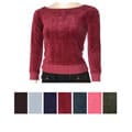 Juicy Couture Long-sleeve Boat Neck Velour Top
