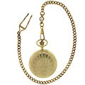 Dufonte by Lucien PIccard 'Oceana' Goldtone Shell Pocket Watch