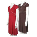 Adi Designs J-California Wrap Polka Dot Dress