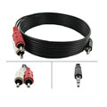Stereo 3.5mm Plug to 2RCA Plug 6-foot Cable