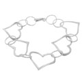 Italian Sterling Silver Heart Link Bracelet
