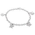 Sterling Silver CZ Butterfly Charm Bracelet