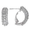 Sterling Silver Pave Style CZ Earrings