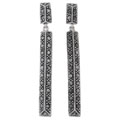 Sterling Silver Marcasite Columnar Earrings