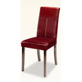 Burgundy Leatherette Parsons Chairs (Set of 2)