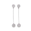 Sterling Silver CZ Dangle Earrings
