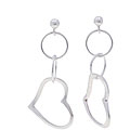 Sterling Silver Polished Heart Earrings