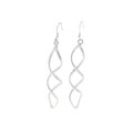 Sterling Silver Spiral Twisted Drop Earrings