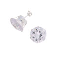 Sterling Silver Round Cubic Zirconia Stud Earrings