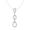 Sterling Silver Pave Style Loop CZ Necklace