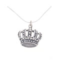 Sterling Silver Crown Pendant Necklace