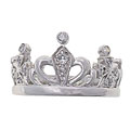 Sterling Silver Polished Crown Jewel CZ Ring
