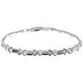 Sterling Silver Italian 'Hugs' Stampato Bracelet