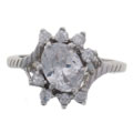 Sterling Silver Elegant Oval Cubic Zirconia Ring