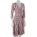 Max & Cleo Geometric Print Wrap Dress