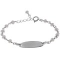 Sterling Silver Child's Freshwater Pearl ID Bracelet