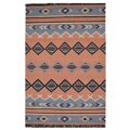 Hand-woven Coral Flatweave Wool Rug (5' x 8')