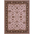 Oxnard Rug Ivory/ Mocha Wool Rug (1'9 x 2'9)