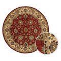 Hand-tufted Serena Black/Beige Wool Rug (8' Round)