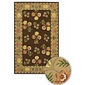 Hand-tufted Pausha Brown/Beige Wool Rug (8' x 11')