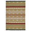 Hand-woven Clanto Flat Weave Wool Rug (5' x 8')