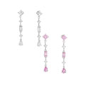 Sterling Silver Elegant CZ Dangle Earrings