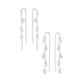 Sterling Silver CZ Threader Earrings