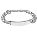 Sterling Silver 8-inch Curb ID Bracelet