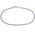 Sterling Silver 9-inch Diamond-cut Rope Bracelet