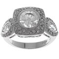 Sterling Silver Vintage Inspired CZ Ring