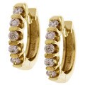 14k Yellow Gold 1/2ct TDW Diamond Hoop Earrings