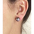 14k Black Freshwater Pearl Earrings (Set of 10)