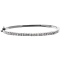 14k White Gold 1ct TDW Diamond Bangle