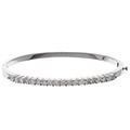 14k White Gold 2ct TDW Diamond Bangle (H-I, SI2)