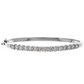 14k White Gold 3ct TDW Diamond Bangle
