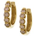 14k Yellow Gold 1ct TDW Diamond Hoop Earrings ( I-J, SI3 )