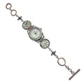 Bezel Set Roman Glass Sterling Silver Watch (Israel)