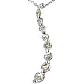 10k White Gold 1/4ct TDW Diamond Journey Necklace
