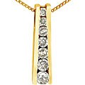 10k Yellow Gold 1/5ct TDW Diamond Journey Pendant