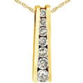 10k Yellow Gold 1/5ct TDW Diamond Journey Pendant (K-L,I2-I3)