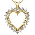 10k Yellow Gold 1/2ct TDW Diamond Heart Pendant