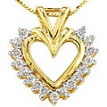 10k Yellow Gold 1/4ct TDW Diamond Heart Pendant