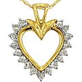 10k Yellow Gold 1/2ct TDW Diamond Heart Pendant