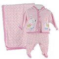 Rumble Tumble Newborn Pink Jacket & Blanket Set